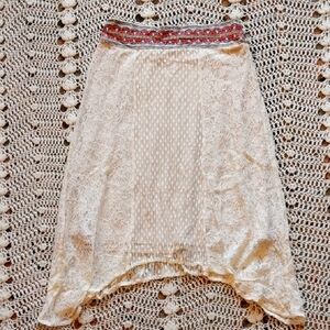 Flying Tomato Lace Skirt with Embroidered Waistband